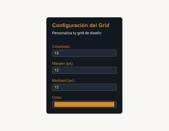 Configuración Del Grid